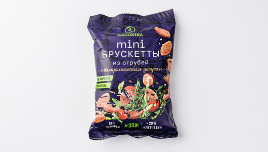

Мини Брускетты Racionika из отрубей с бальзамическим уксусом и солью, 100г