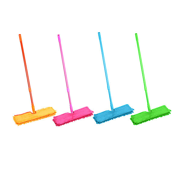 Vetta швабра с двухсторон. насадкой эконом микрофибра 40x12см,ручка телескоп, окраш.металл, 110 см, в ассортименте