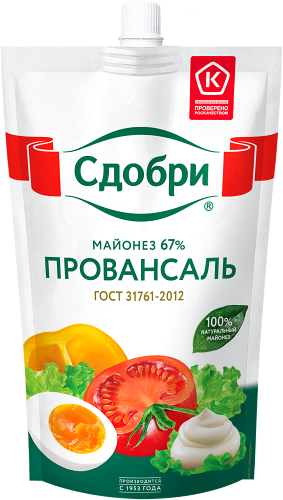 Майонез Сдобри Провансаль 67% 372 мл