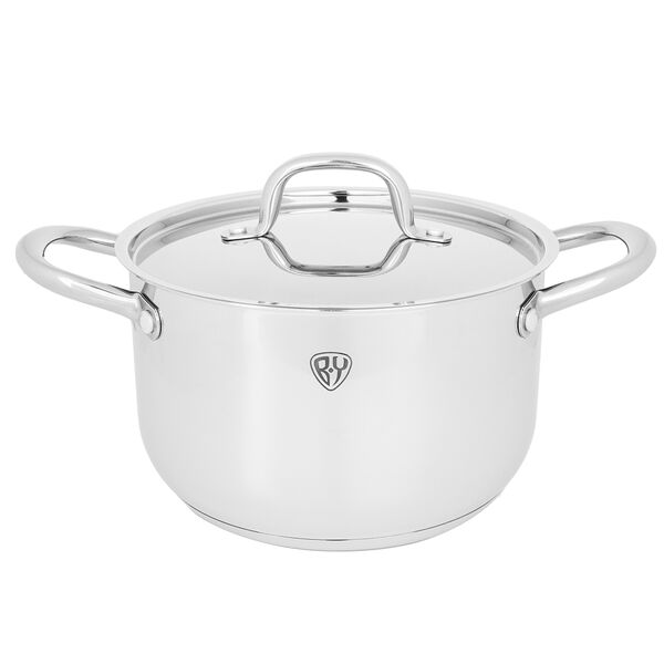 By collection промо кастрюля 22х13,5см, 5,0л, с нерж. крышкой, индукция, нерж.сталь 18/10