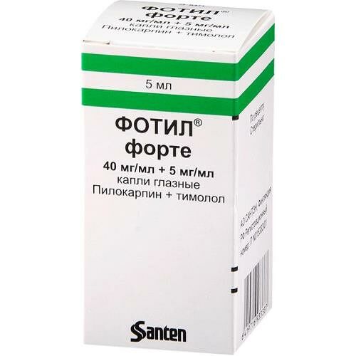 Фотил форте капли глазные 40 мг/мл + 5 мг/мл 5 мл