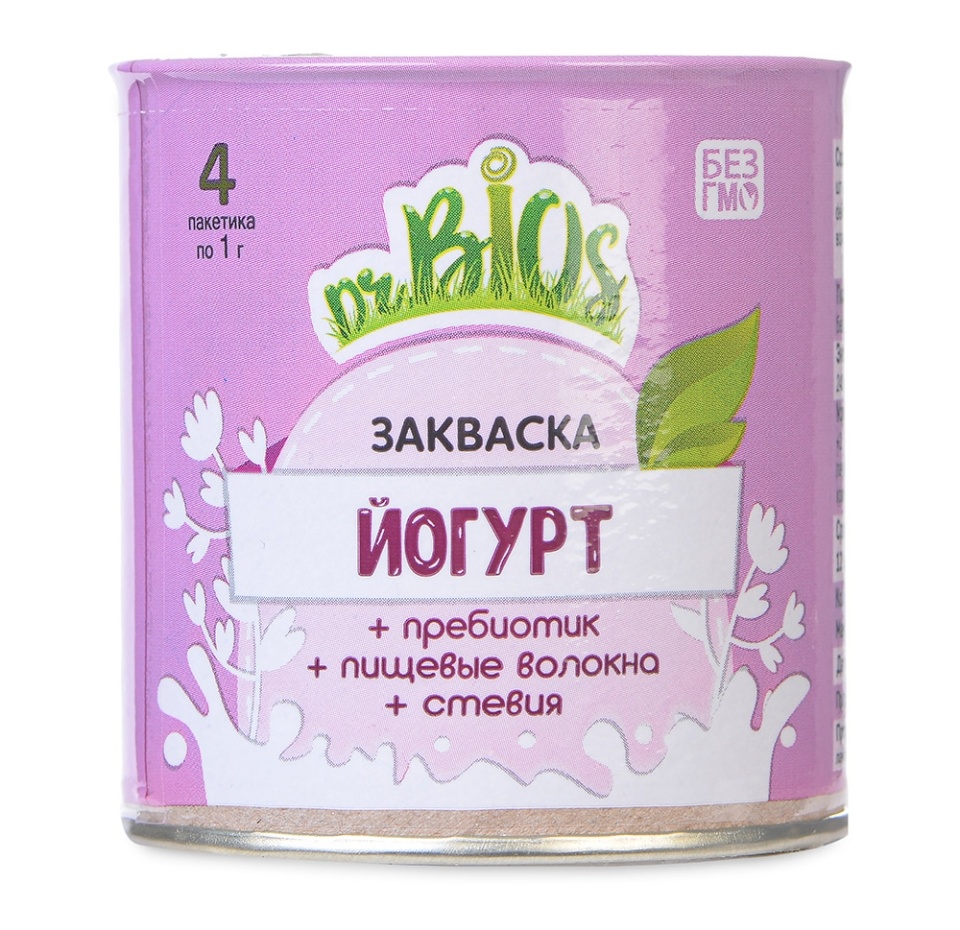 

Молочная закваска Dr.Bios для йогурта, 4 пакетика
