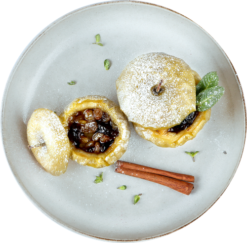 

Яблоко запеченное с сухофруктами медом весовое