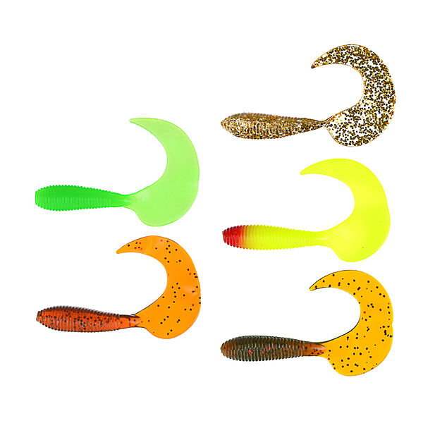 Azor fishing приманка мягкая shad, силикон, 9см, 8шт. в уп, 5 цветов в ассортименте