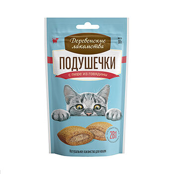 Деревенские лакомства Подушечки с пюре из говядины 30 г