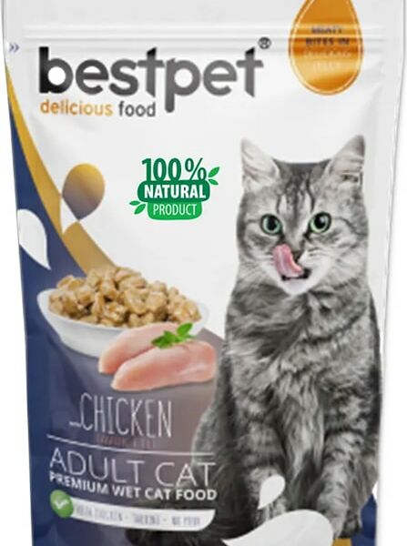 Влажный корм для кошек Bestpet с курицей 85г*24шт