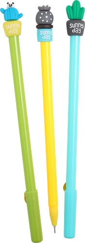 Ручка шариковая Кактусы мини 0.7 мм в ассортименте