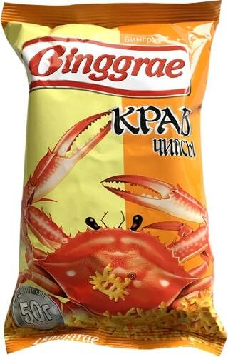 Чипсы пшеничные Binggrae краб 50 г