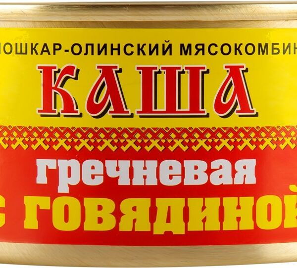 Каша Йошкар-Олинский мясокомбинат гречневая с говядиной, 325г