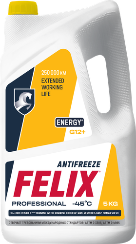 

Антифриз Felix Energy G12 желтый Арт. 430206027 5 кг
