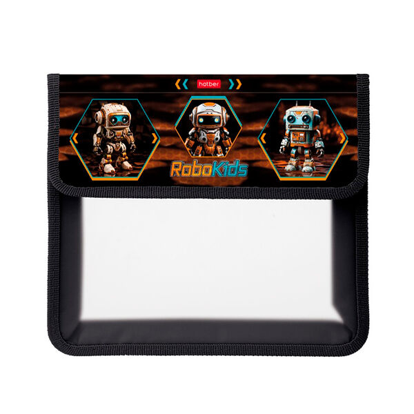 Папка для тетрадей пластик А5ф Hatber Робо 1 отд 240х205х40мм на липучке в индив упак AMp_05052