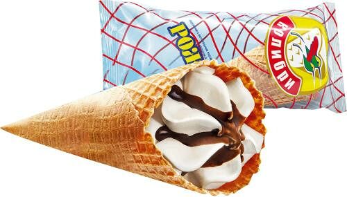 Мороженое Лакомство Колибри ванильное сахарный рожок, 100 г