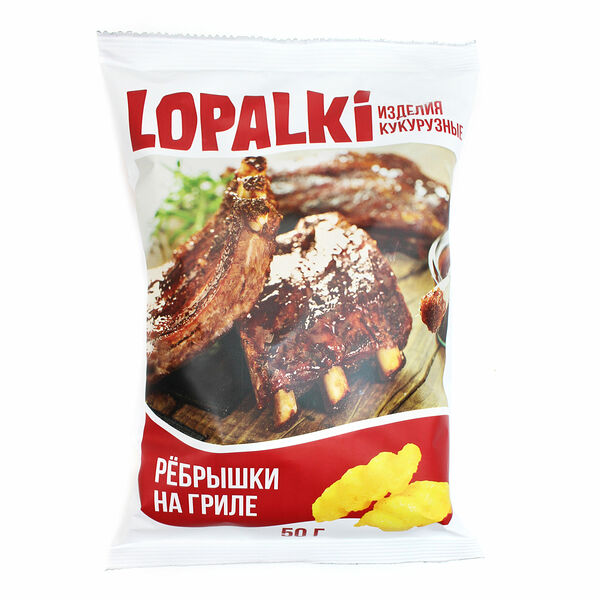 Кукурузные изделия Lopalki со вкусом Ребрышек гриль