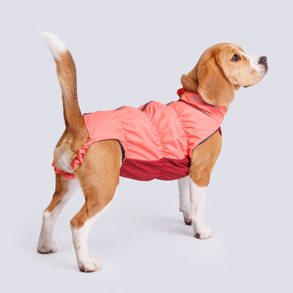 Жилетка мембрана с подкладкой девочка спина 36 грудь 58 коралл