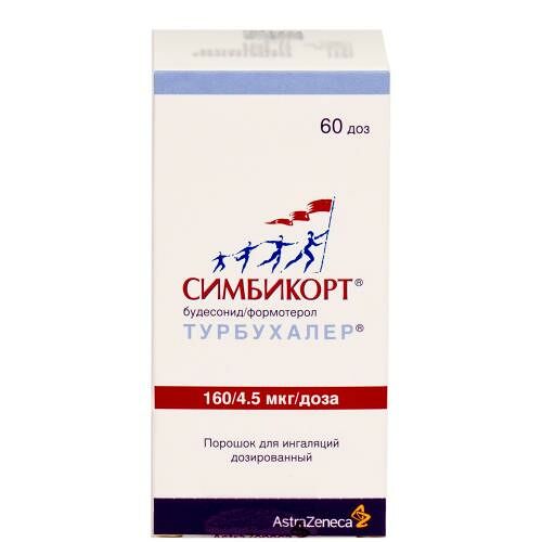 Симбикорт Турбухалер порошок для ингаляций 160 мкг + 4.5 мкг/доза 60 доз