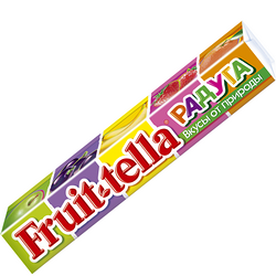 Жевательные конфеты Фрут-телла со вк яблока,ананаса, клубники, апельсина и банана 41г