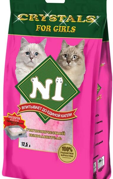 Наполнитель для кошачьего туалета №1 Crystals for girls 12.5л