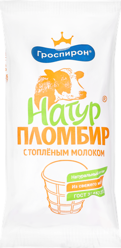 

Мороженое Гроспирон Натур Пломбир с топленым молоком 90 г