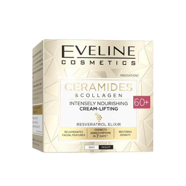 Крем-лифтинг для лица день/ночь Eveline Cosmetics Ceramides&Collagen 60+ 50 мл