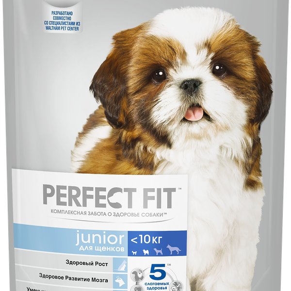 Cухой корм PERFECT Fit для щенков мелких и миниатюрных пород, с курицей 500 г
