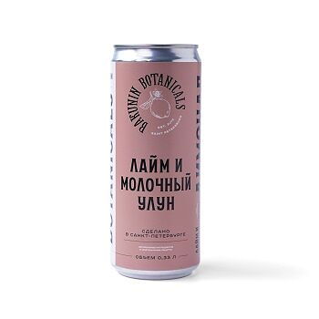 Напиток газированный Bakunin Botanicals Лайм и молочный улун безалкогольный, 330мл