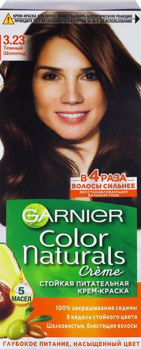 

Стойкая питательная крем-краска Garnier Color Naturals для волос оттенок 3.23 Темный шоколад 112 мл