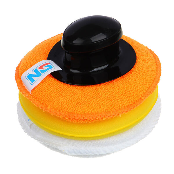 Ng набор аппликаторов 3шт из микрофибры для нанесения составов, с ручкой, 12,5x12,5 см