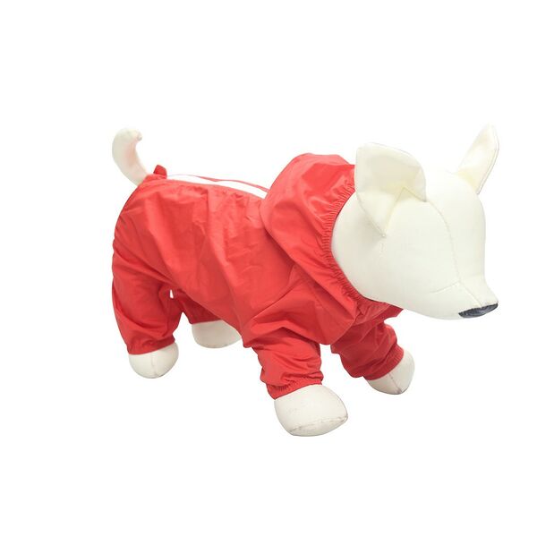 Дождевик для собак FOXIE Sport S (длина спины 30см, обхват груди 40см) красный