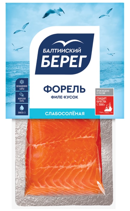 

Форель Балтийский берег филе-кусок слабосоленая 200 г