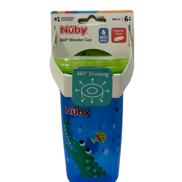 Чашка Nuby 360 градусов 6 м+ синий 240 мл