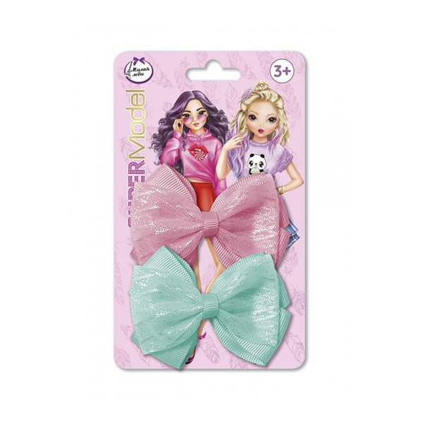 МИЛАЯ ЛЕДИ: Бант на заколке, 2 шт.: розовый и бирюзовый (1442800)