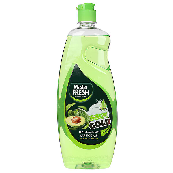 Гель-бальзам для мытья посуды master fresh авокадо и эвкалипт п/б, 1000мл
