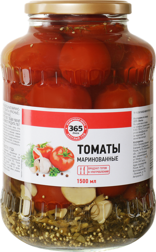 

Томаты маринованные 365 ДНЕЙ, 1,5кг