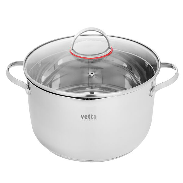 Vetta бирмингем кастрюля 24х14.5 см, 6.3 л, с крышкой, индукция