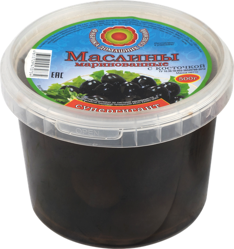 

Маслины маринованные ФДС супергигант с косточкой, 500г