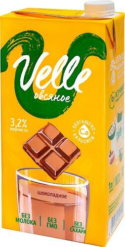 Напиток овсяный Velle Шоколадный, 1 л