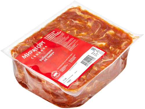 

Ребрышки МИРАТОРГ свинина К пиву охл вес до 1кг