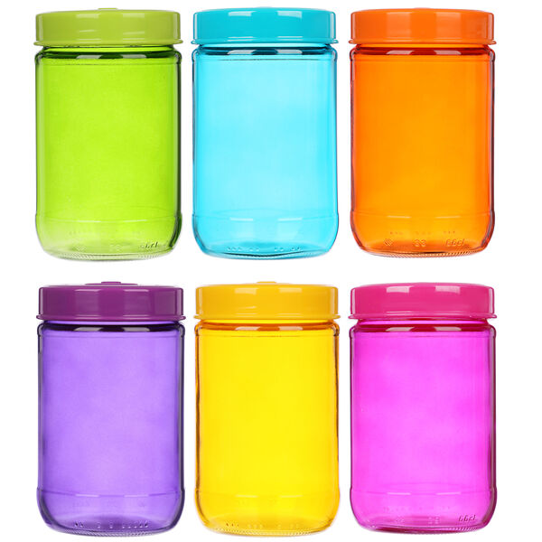 Herevin гамма банка для сыпучих продуктов, стекло, 660мл, 6 цветов, 141367-804