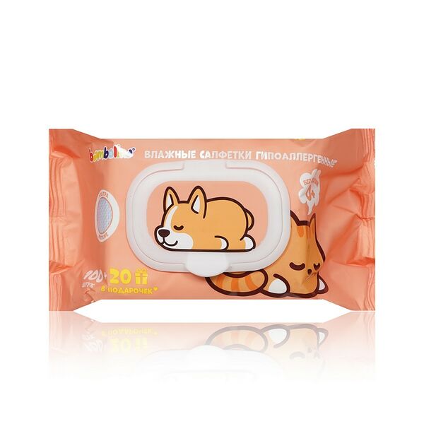 Детские влажные салфетки Bambolina с алоэ вера 120 шт.