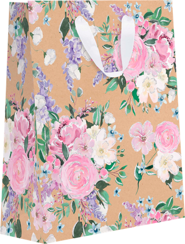 

Пакет подарочный Крафт Sentiment, 23х18х10см, с блестками Арт. KMТ-1, в ассортименте