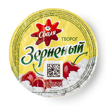 

Творог Сваля зерненый и фруктовый наполнитель вишня 5% 130 г