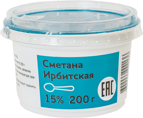 Сметана Ирбитская 15% 200 г