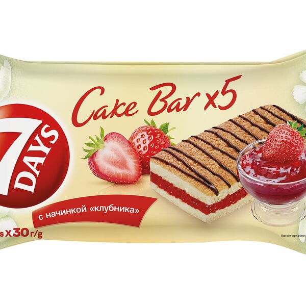 Пирожное бисквитное 7DAYS Cake Bar с начинкой 