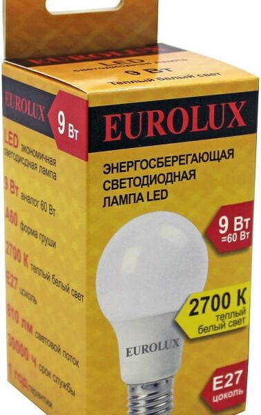 Лампа светодиодная Eurolux E27 9Вт