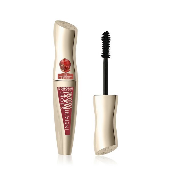 Deborah Milano Тушь для ресниц с гранатом Максимальный Объем 24 Ore Instant Maxi Volume Mascara, 12 мл, Черный