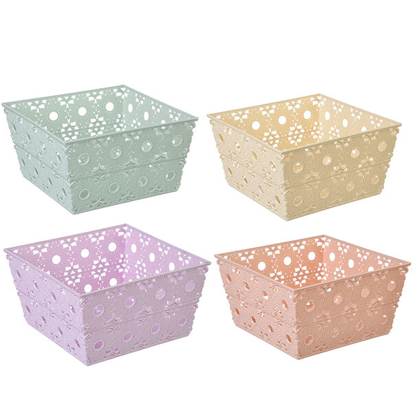 Vetta корзинка универсальная, 18х18х9,8см, пластик, 4 цвета