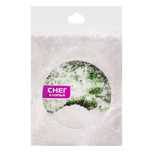Снег искусственный хлопья, полимер впэ, 30 г