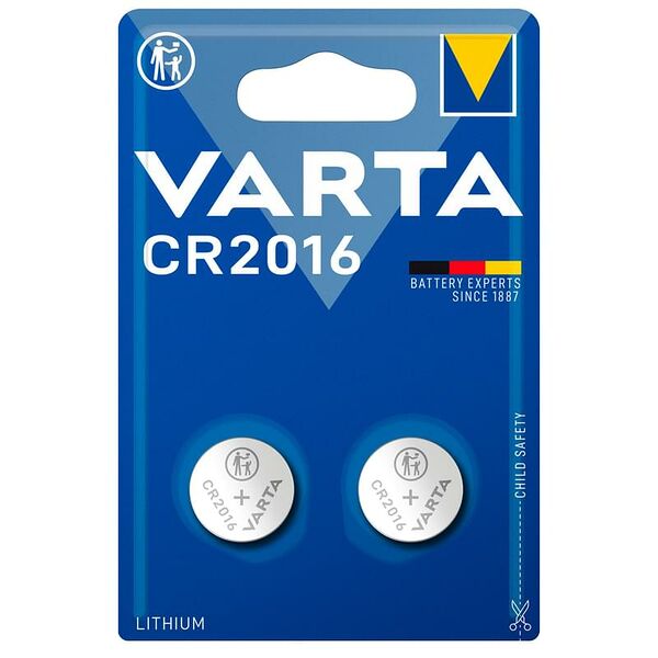 Батарейка CR2016 2шт Varta (0014-6016-101-402)