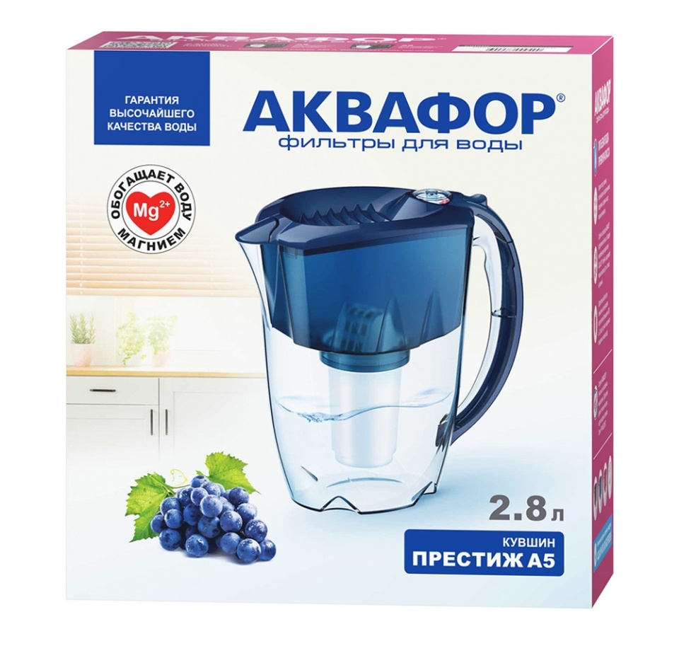 

Фильтр-кувшин Аквафор Престиж (черный) 2,8 л, Россия