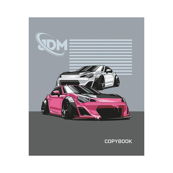 Тетрадь  48л клетка  Машины JDM-4 арт 48.103